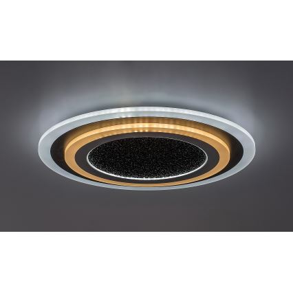 Rabalux - Iluminação de teto LED com regulação LED/56W/230V 3000/4000/6000K preto + comando