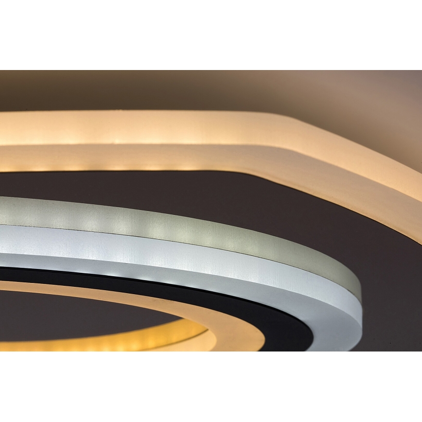 Rabalux - Iluminação de teto LED com regulação LED/60W/230V 3000/4000/6000K cromado mate/preto + comando