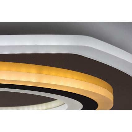 Rabalux - Iluminação de teto LED com regulação LED/60W/230V 3000/4000/6000K cromado mate/preto + comando