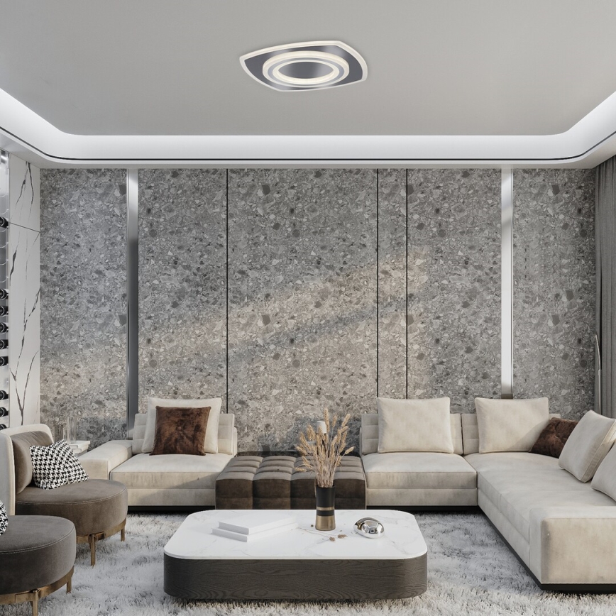Rabalux - Iluminação de teto LED com regulação LED/60W/230V 3000/4000/6000K cromado mate + comando