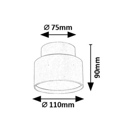 Rabalux - Iluminação de teto LED LED/16W/230V 3000K preto