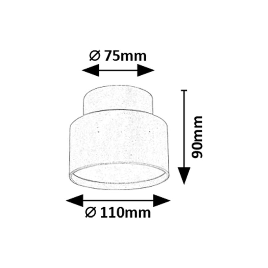 Rabalux - Iluminação de teto LED LED/16W/230V 3000K preto