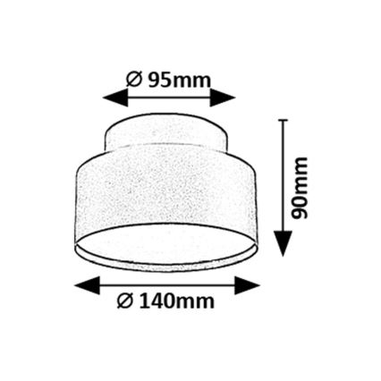 Rabalux - Iluminação de teto LED LED/24W/230V 3000K preto