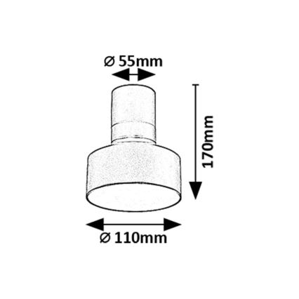 Rabalux - Iluminação de teto LED LED/10W/230V 3000K preto