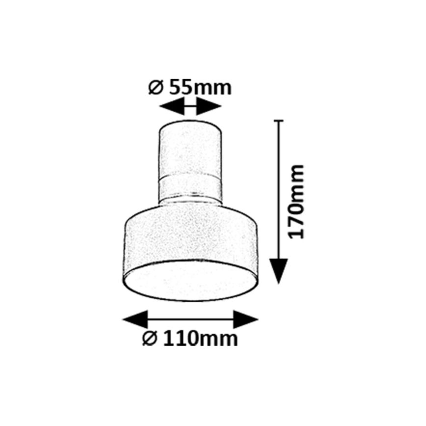 Rabalux - Iluminação de teto LED LED/10W/230V 3000K preto