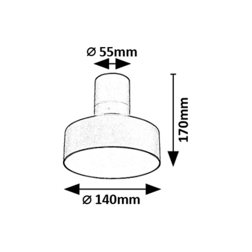Rabalux - Iluminação de teto LED LED/16W/230V 3000K preto