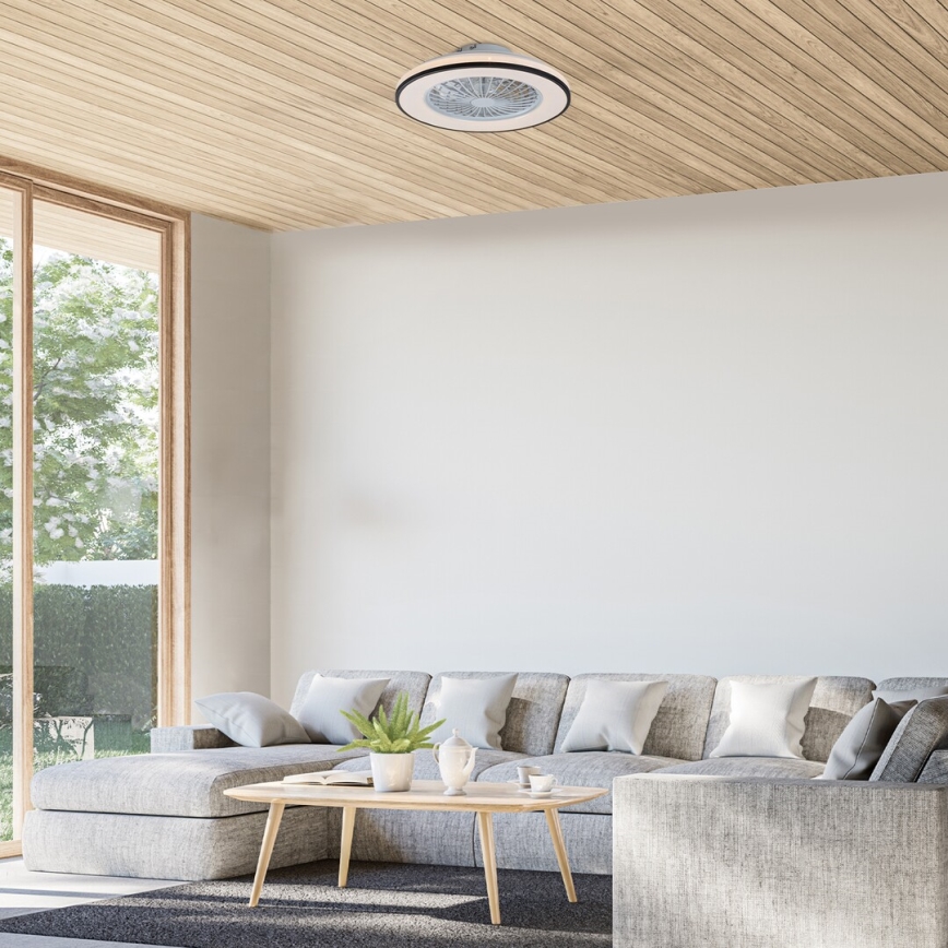 Rabalux - Iluminação de teto LED com regulação e ventoinha LED/48W/230V 3000-6500K + comando