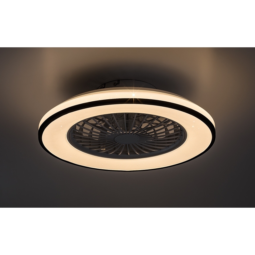 Rabalux - Iluminação de teto LED com regulação e ventoinha LED/48W/230V 3000-6500K + comando