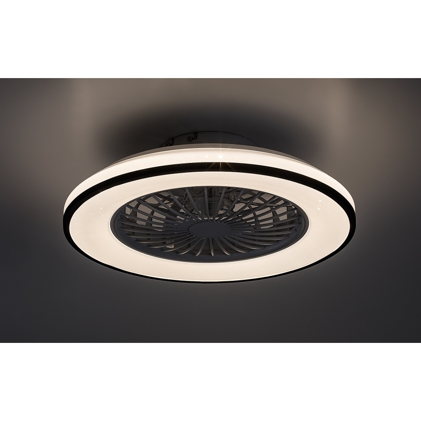 Rabalux - Iluminação de teto LED com regulação e ventoinha LED/48W/230V 3000-6500K + comando