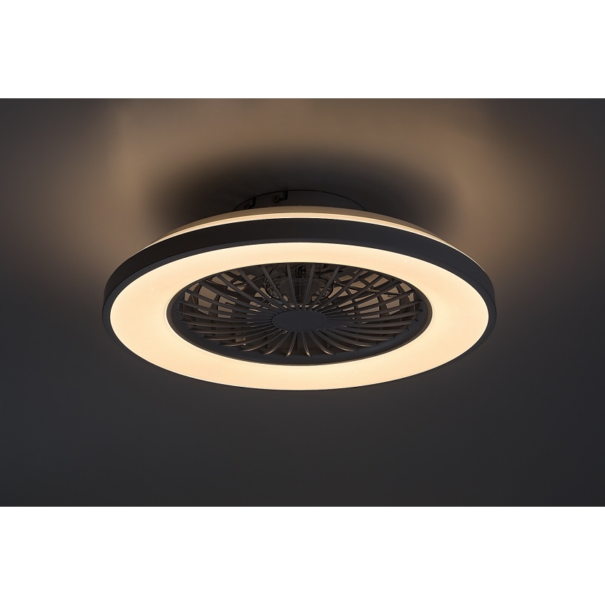 Rabalux - Iluminação de teto LED com regulação e ventoinha LED/48W/230V 3000-6500K + comando