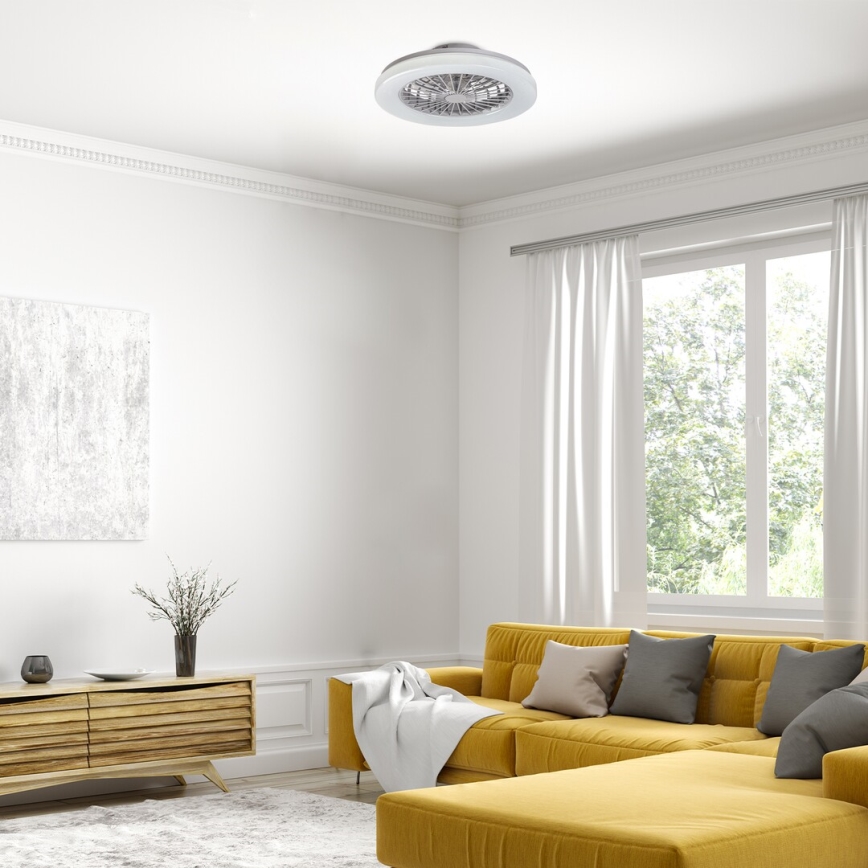 Rabalux - Iluminação de teto LED RGB com regulação e ventoinha LED/48W/230V 3000-6500K + comando