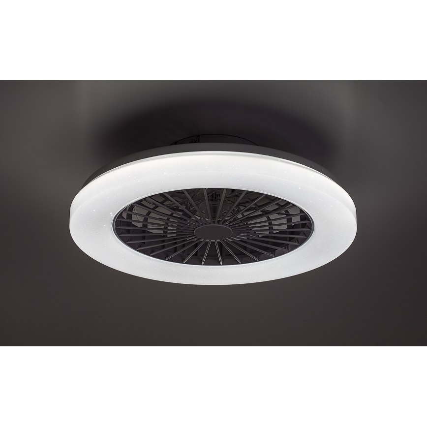 Rabalux - Iluminação de teto LED RGB com regulação e ventoinha LED/48W/230V 3000-6500K + comando