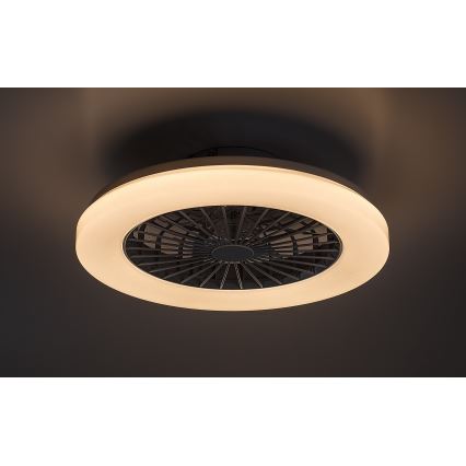 Rabalux - Iluminação de teto LED RGB com regulação e ventoinha LED/48W/230V 3000-6500K + comando
