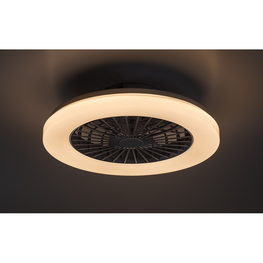 Rabalux - Iluminação de teto LED RGB com regulação e ventoinha LED/48W/230V 3000-6500K + comando