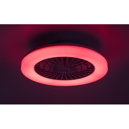Rabalux - Iluminação de teto LED RGB com regulação e ventoinha LED/48W/230V 3000-6500K + comando