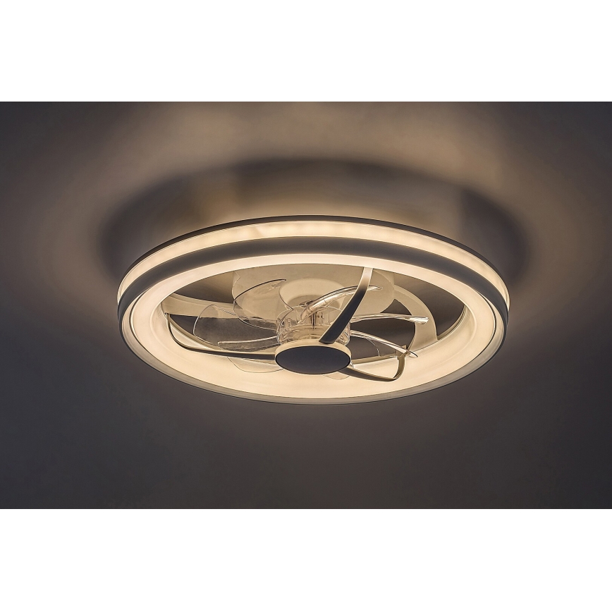 Rabalux - Iluminação de teto LED com regulação e ventoinha LED/40W/230V 3000/4000/6000K Wi-Fi + comando
