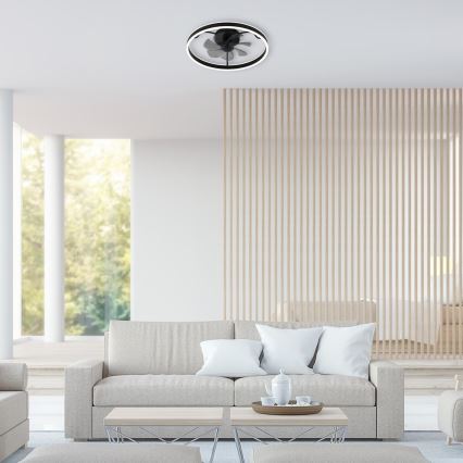 Rabalux - Iluminação de teto LED com regulação e ventoinha LED/40W/230V 3000/4000/6000K Wi-Fi + comando