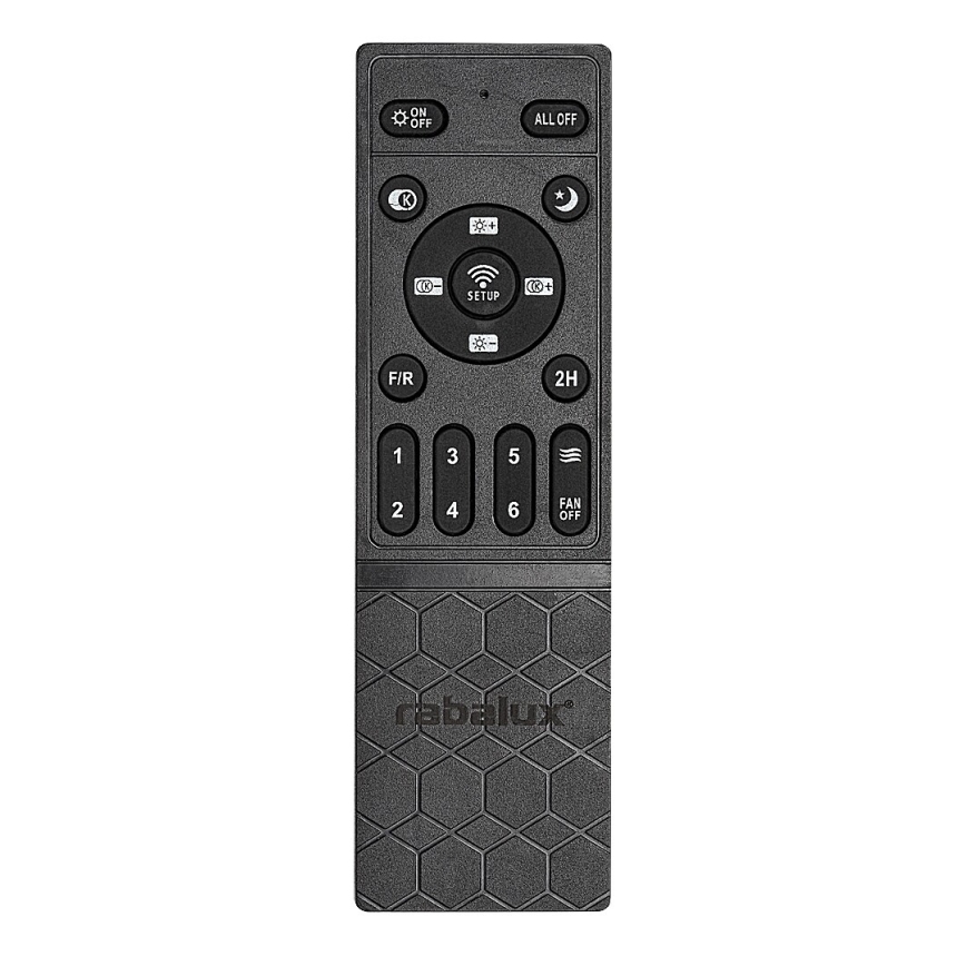Rabalux - Iluminação de teto LED com regulação e ventoinha LED/40W/230V 3000/4000/6000K Wi-Fi + comando