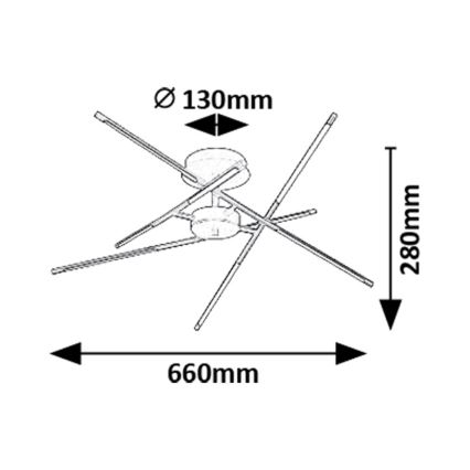 Rabalux - Candeeiro  integrado LED LED/40W/230V 3000K preto