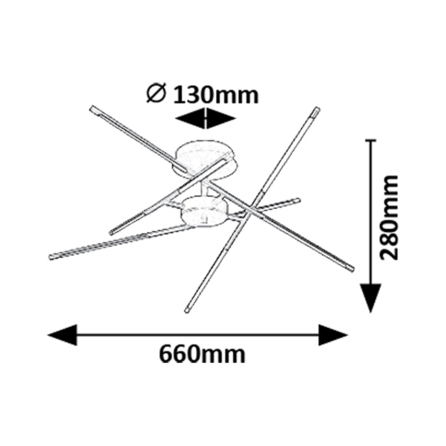 Rabalux - Candeeiro  integrado LED LED/40W/230V 3000K preto