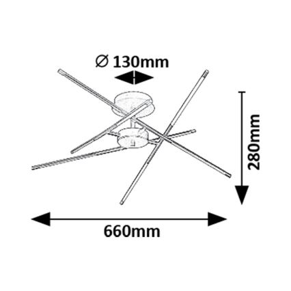 Rabalux - Candeeiro  integrado LED LED/40W/230V 3000K dourado