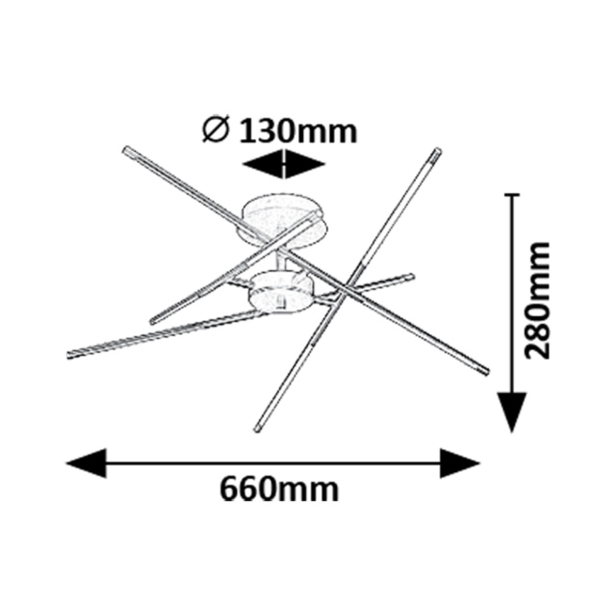 Rabalux - Candeeiro  integrado LED LED/40W/230V 3000K dourado