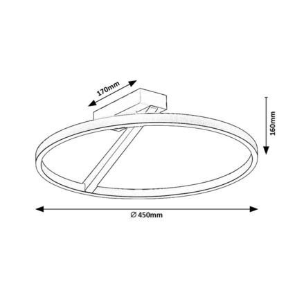 Rabalux - Candeeiro de tecto LED 24W/230V 3000K Ø 45 cm
