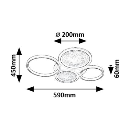 Rabalux - Iluminação de teto LED com regulação LED/40W/230V 3000-6500K + comando