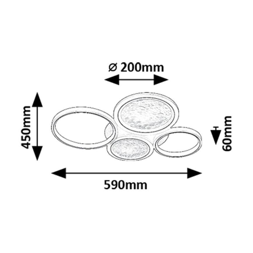 Rabalux - Iluminação de teto LED com regulação LED/40W/230V 3000-6500K + comando