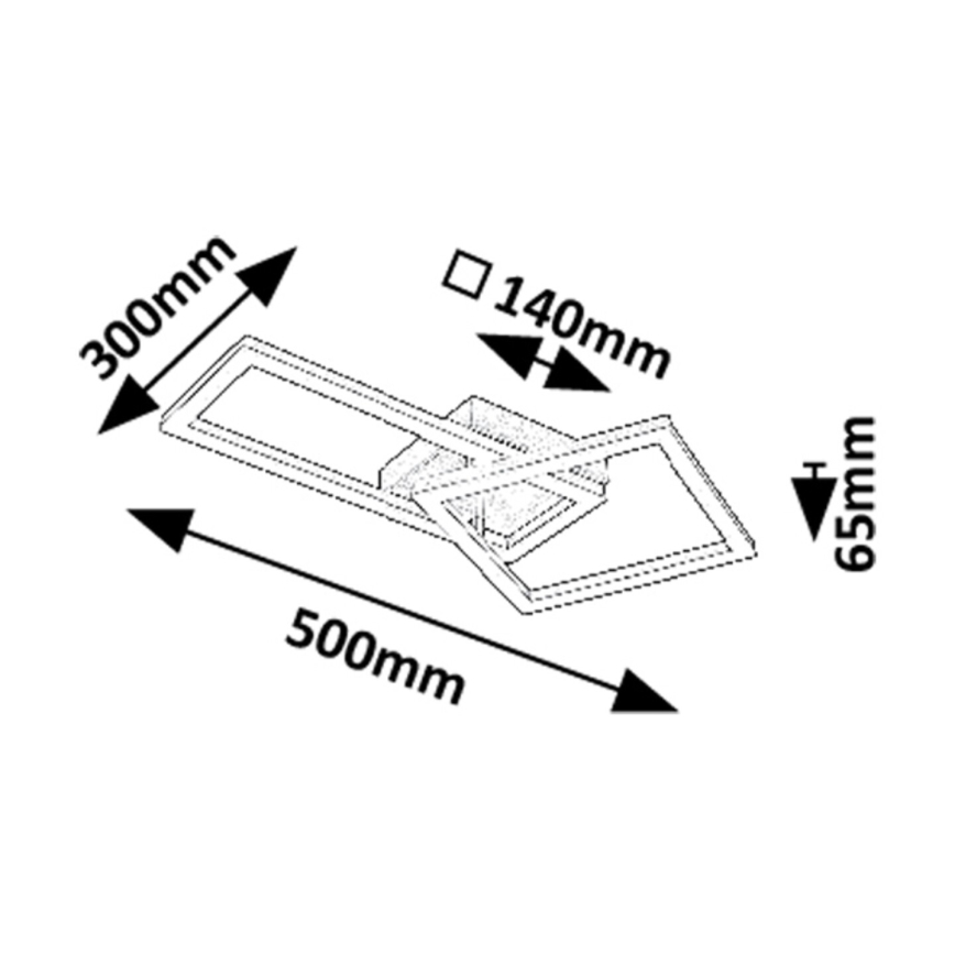 Rabalux - Iluminação de teto LED LED/24W/230V 3000K