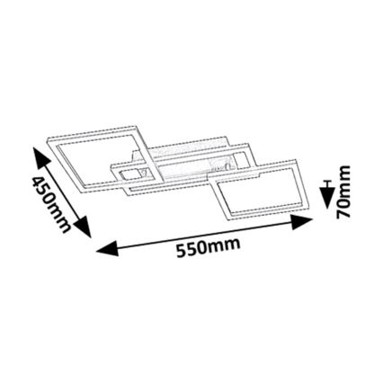 Rabalux - Iluminação de teto LED com regulação LED/40W/230V 3000-6500K + comando