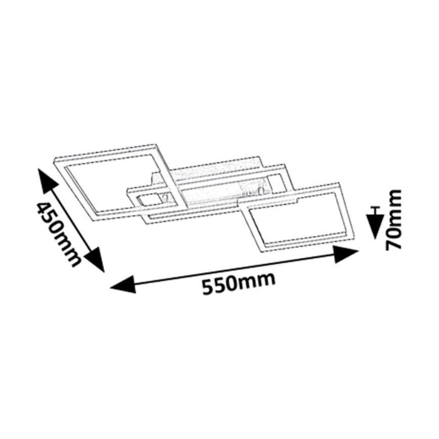 Rabalux - Iluminação de teto LED com regulação LED/40W/230V 3000-6500K + comando