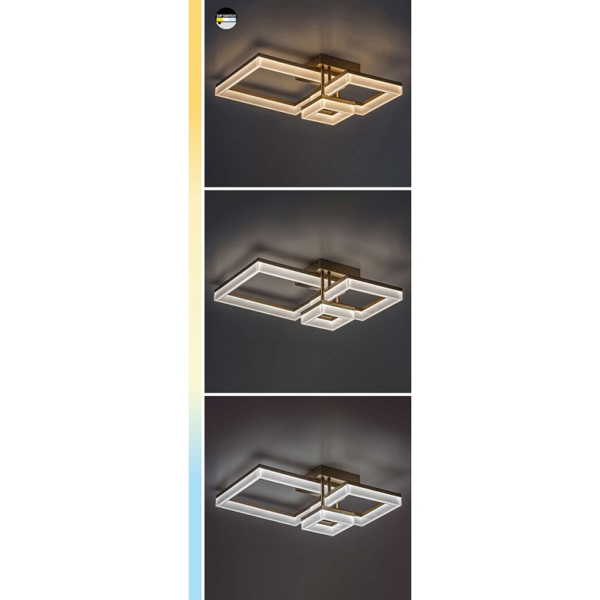 Rabalux - Iluminação de teto LED LED/22W/230V 3000/4000/6500K dourado