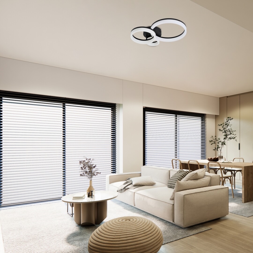 Rabalux - Iluminação de teto LED LED/24W/230V 3000/4000/6500K preto
