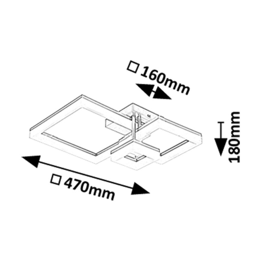 Rabalux - Iluminação de teto LED LED/22W/230V 3000/4000/6500K cromado mate
