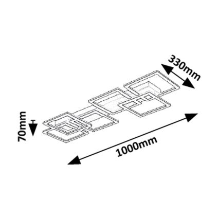 Rabalux - Iluminação de teto LED com regulação LED/40W/230V 3000-6500K + comando