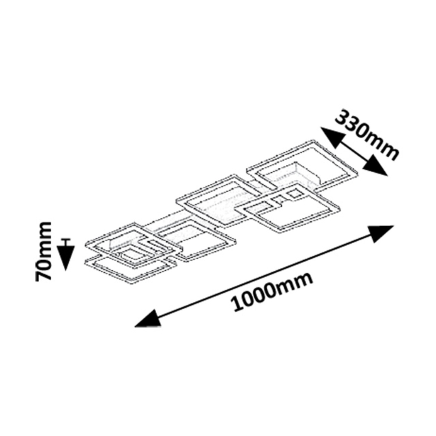 Rabalux - Candeeiro de teto LED dimerizável LED/40W/230V 3000-6500K 33x100 cm + controlo remoto