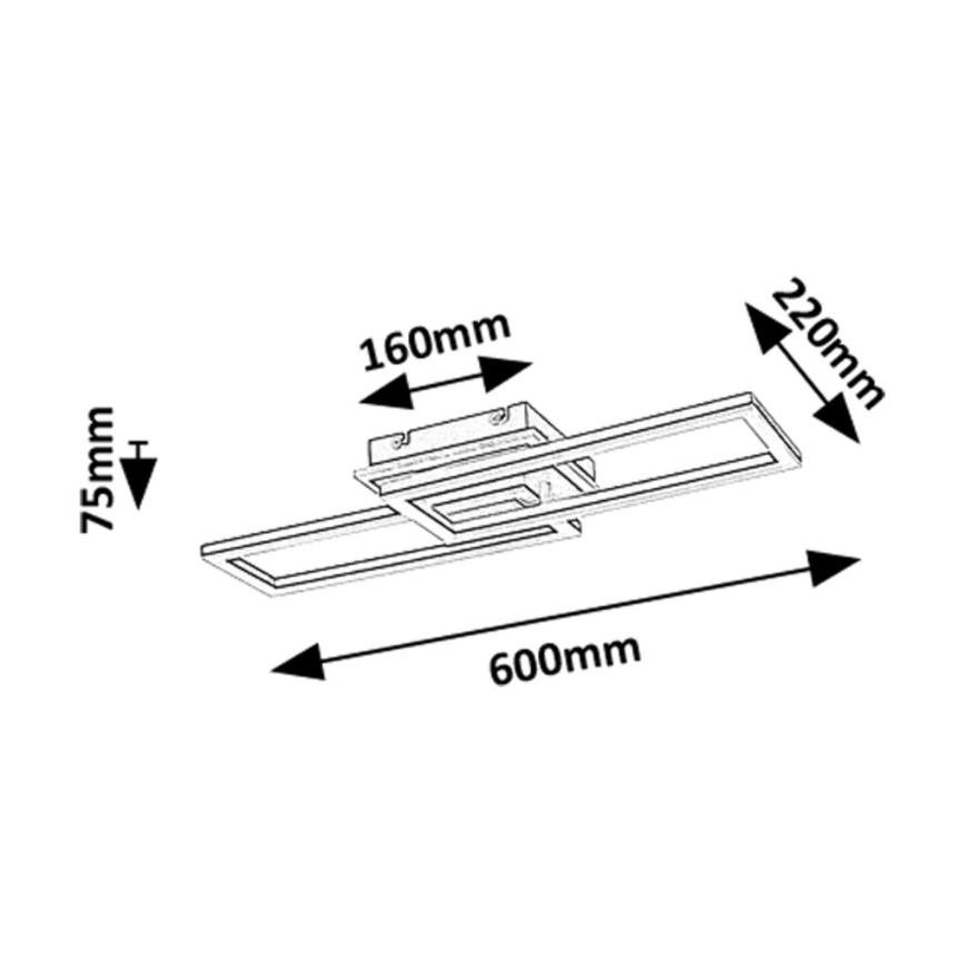 Rabalux - Iluminação de teto LED com regulação LED/30W/230V 3000-6500K + comando