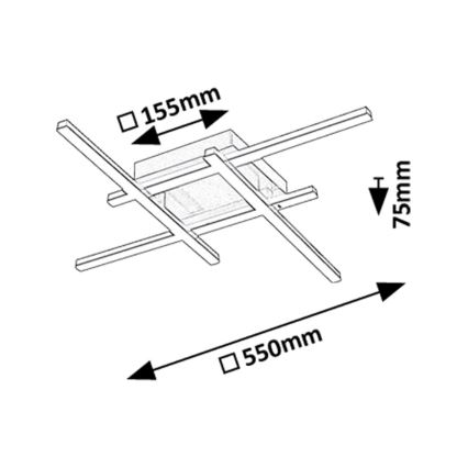 Rabalux - Iluminação de teto LED LED/24W/230V 4000K