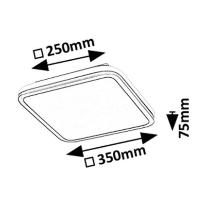 Rabalux - Iluminação de teto LED RGB com regulação LED/43W/230V 3000-6500K + comando