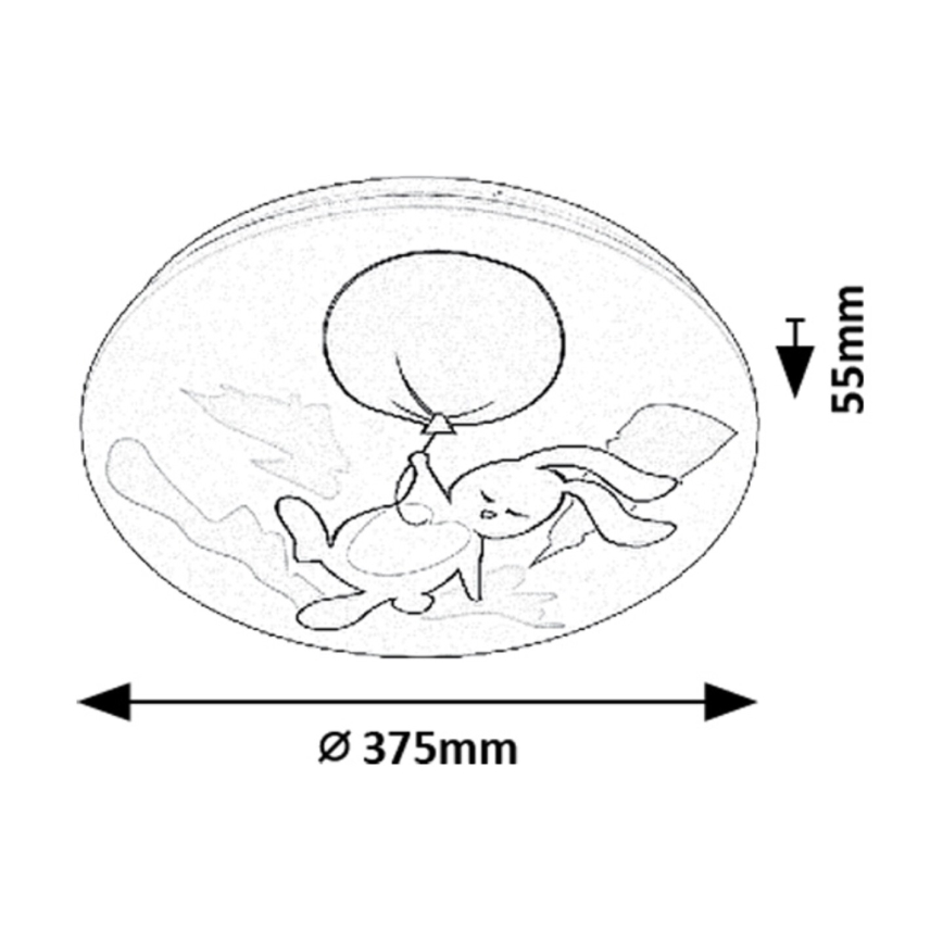 Rabalux - Plafon LED infantil 24W/230V 3000K Ø 37,5 cm