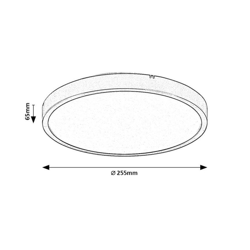 Rabalux - Iluminação de teto para casa de banho LED LED/12W/230V 3000/4000/6000K IP44 diâmetro 25,5 cm branco