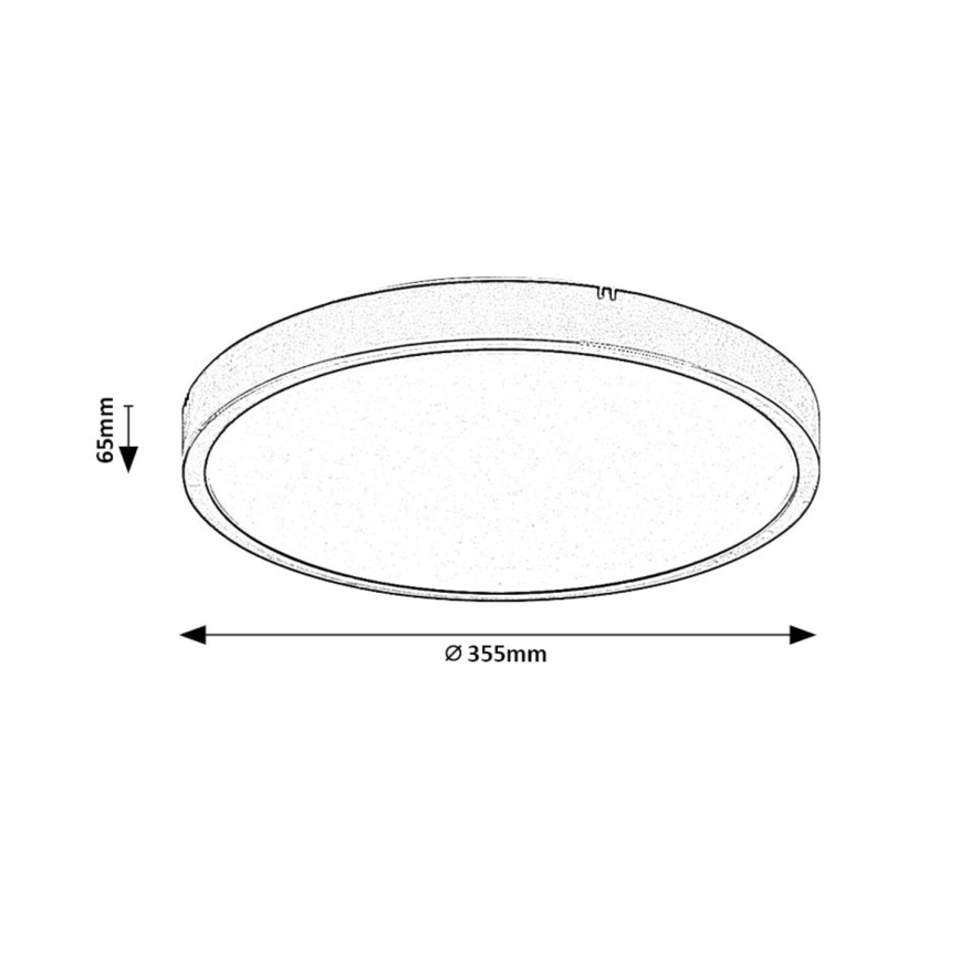 Rabalux - Iluminação de teto para casa de banho LED com regulação LED/24W/230V 3000-6000K IP44 diâmetro 35,5 cm branco + comando
