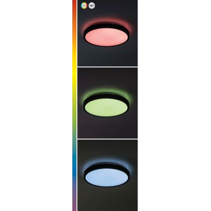 Rabalux - Iluminação de teto LED RGB para casa de banho com regulação LED/36W/230V 3000-6000K Wi-Fi Tuya IP44 diâmetro 42 cm branco + comando