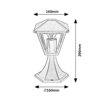 Rabalux - Candeeiro exterior 1xE27/40W/230V IP44
