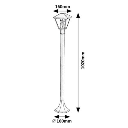 Rabalux - Lâmpada exterior 1xE27/40W/230V IP44