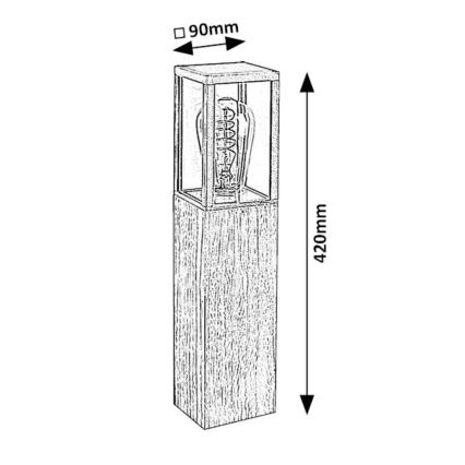 Rabalux - Candeeiro exterior 1xE27/60W/230V IP44