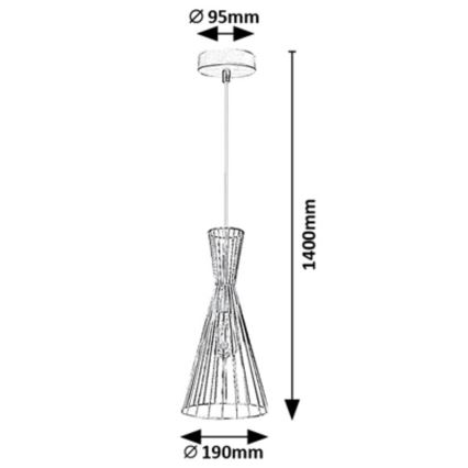 Rabalux - Candelabro suspenso 1xE27/60W/230V