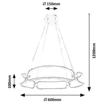 Rabalux - Candelabro suspenso LED LED/67W/230V 4000K