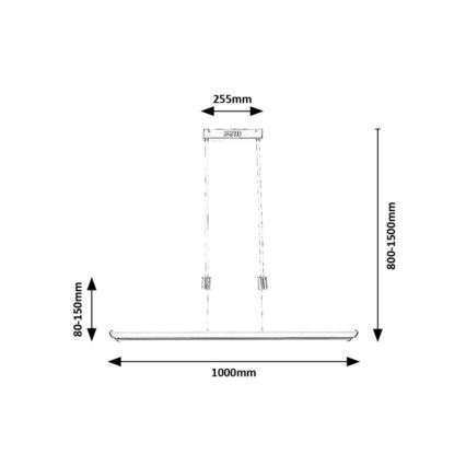 Rabalux - Candeeiro LED RGB suspenso com regulação LED/24W/230V Wi-Fi Tuya + comando